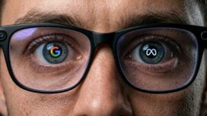 People wearing Google's upcoming designer smart glasses in 2026