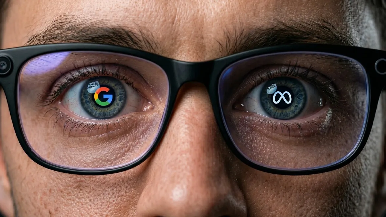 Side by side view of the original Google Glass and Meta Ray-Ban