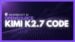 Performance benchmark chart comparing Kimi K2.7 Code to Opus 4.8 and GPT 5.5