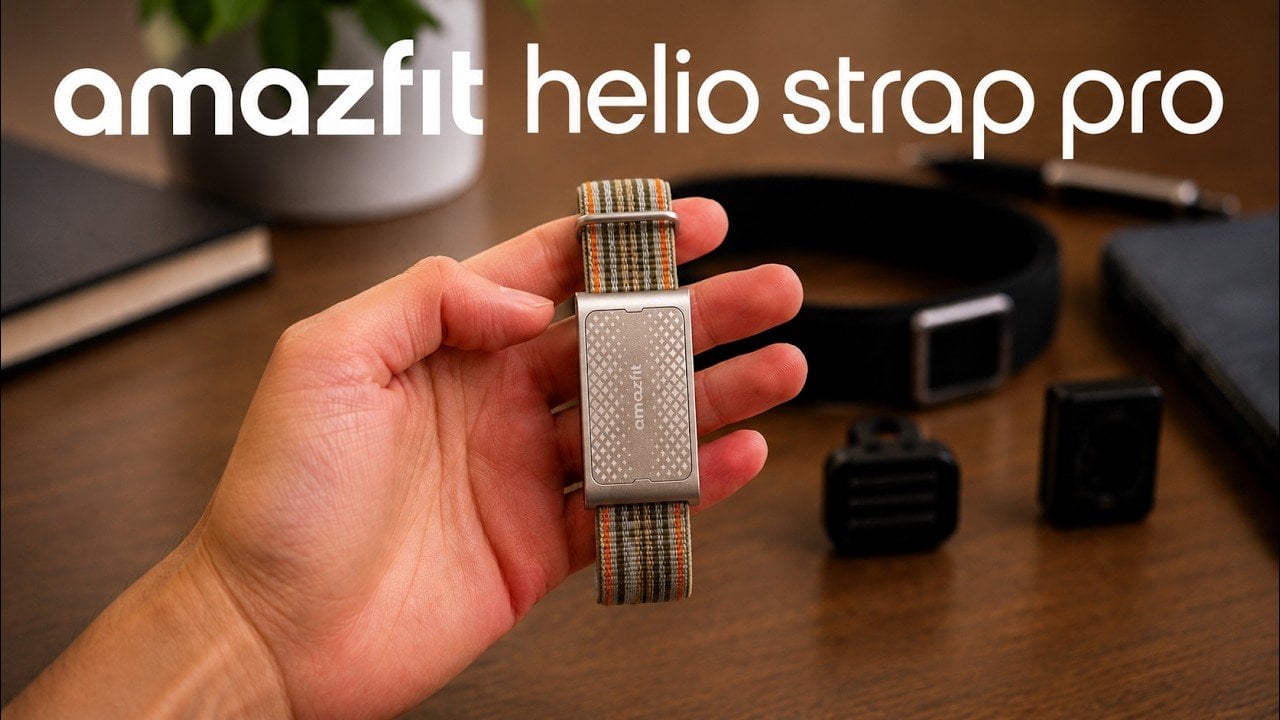 Athlete wearing the Amazfit Helio Strap Pro during a HYROX event.