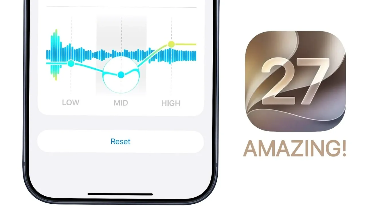 Generative AI photo editing tools extending an image background in iOS 27.