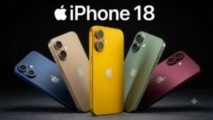 Front view of the iPhone 18 showing the smaller dynamic island