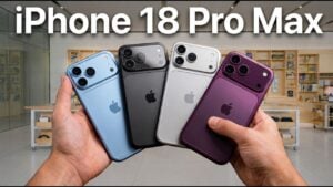 The leaked dark cherry and Sierra Blue color options for the iPhone 18 Pro