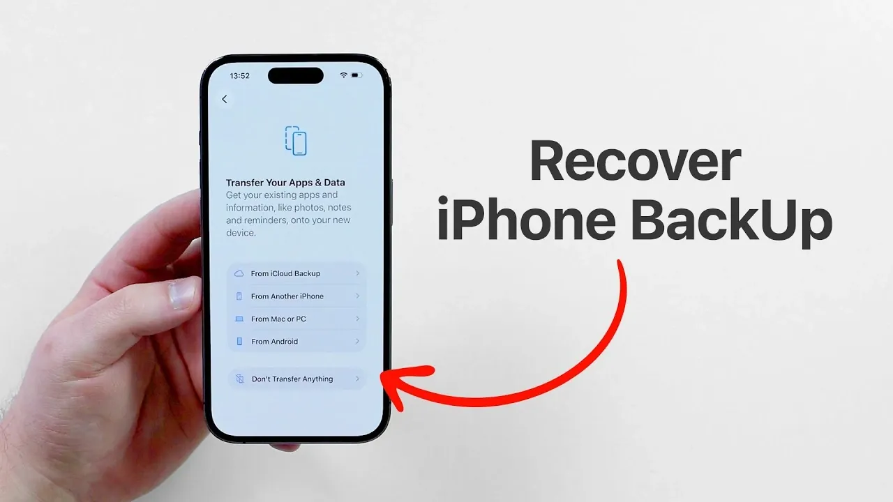 A progress bar showing apps downloading after an iPhone restore