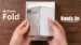 Dummy unit showing the book-style design of the iPhone Fold Ultra