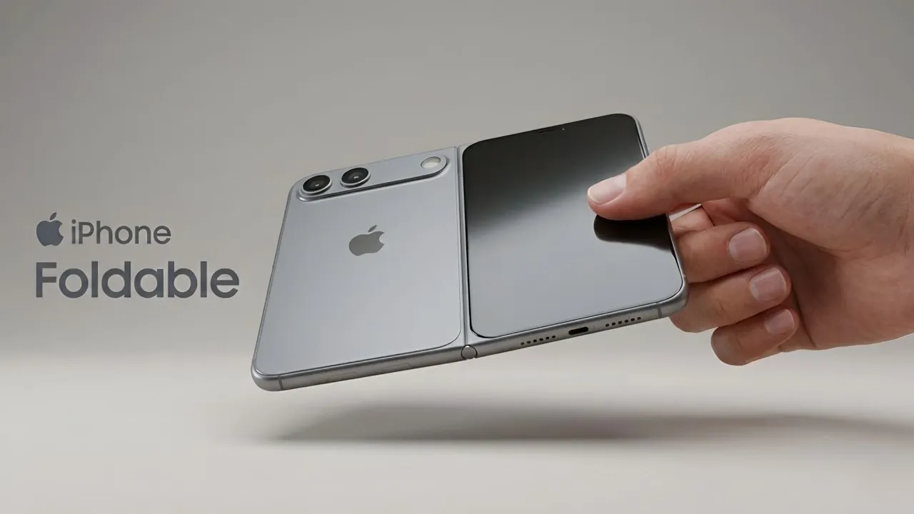 White and dark blue-black color options for the foldable iPhone.