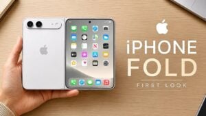 Front view of the foldable iPhone Ultra display