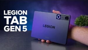 Lenovo Legion Tab Gen 5 displaying a high-resolution mobile game