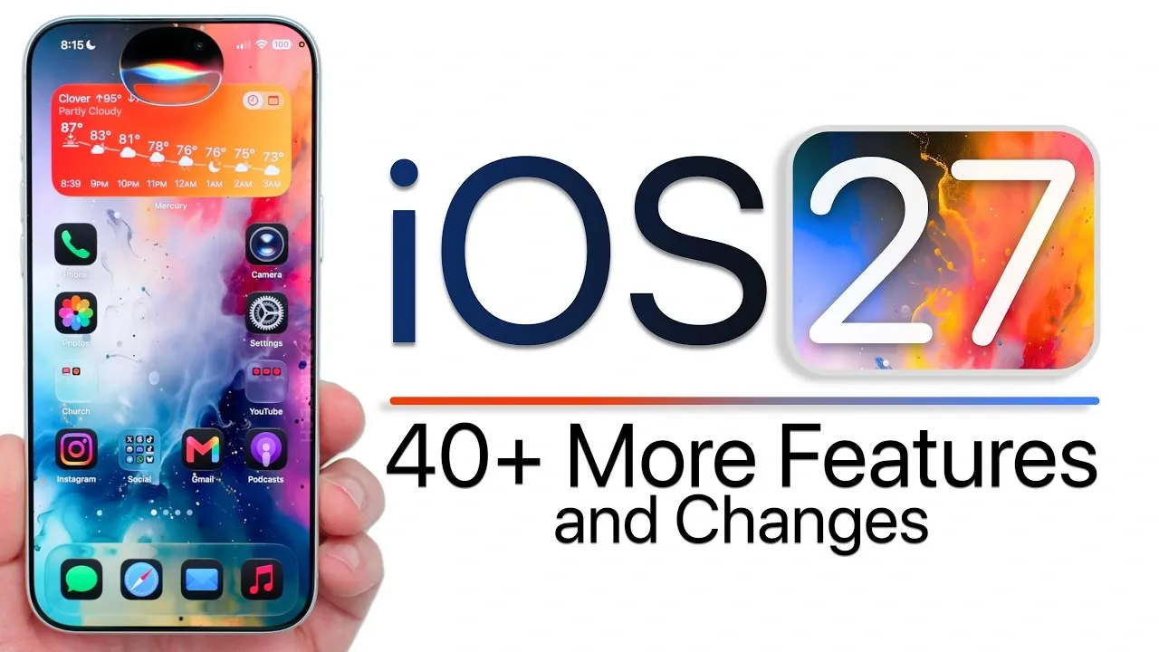 Adjustable focus mode sizes in the iOS 27 Control Center.