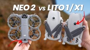 Side by side comparison of DJI Lito X1 and Neo 2 drones