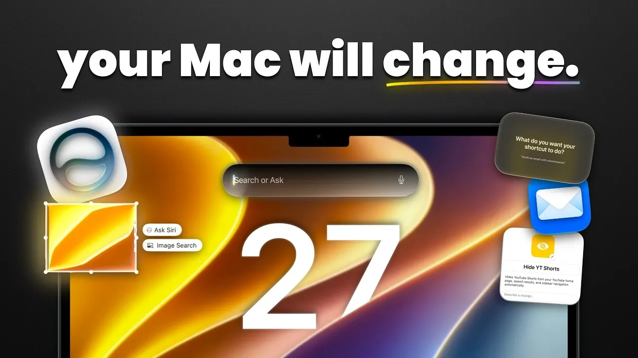 AI photo editing tools expanding an image in macOS 27 Golden Gate