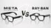 Side by side comparison of Meta Adventurer and Ray-Ban Meta smart glasses