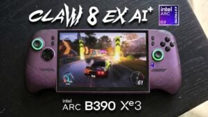 MSI Claw 8 EX AI Plus running demanding PC games