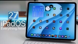 The new lock screen customization interface in iPadOS 27.