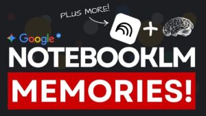 Google NotebookLM interface showing the new personal intelligence memory feature.