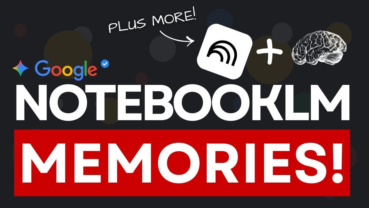 Google NotebookLM interface showing the new personal intelligence memory feature.