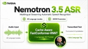 NVIDIA Nemotron 3.5 ASR processing live streaming transcription