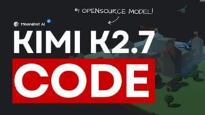 Comparison chart showing Kimiko 2.7 benchmark scores against Opus 4.8 and GPT-5.5.