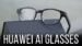 User wearing modern black Huawei AI Glasses activating the Celia voice assistant