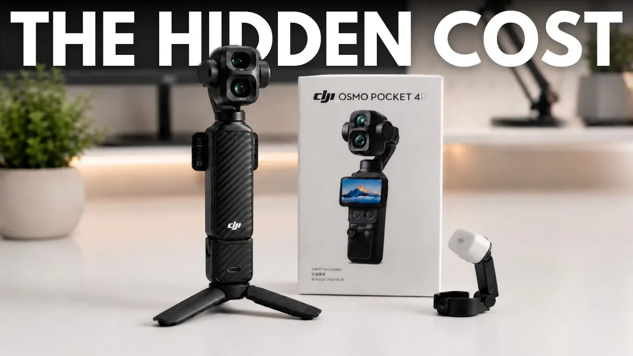 Front view of the DJI Pocket 4P dual-camera system