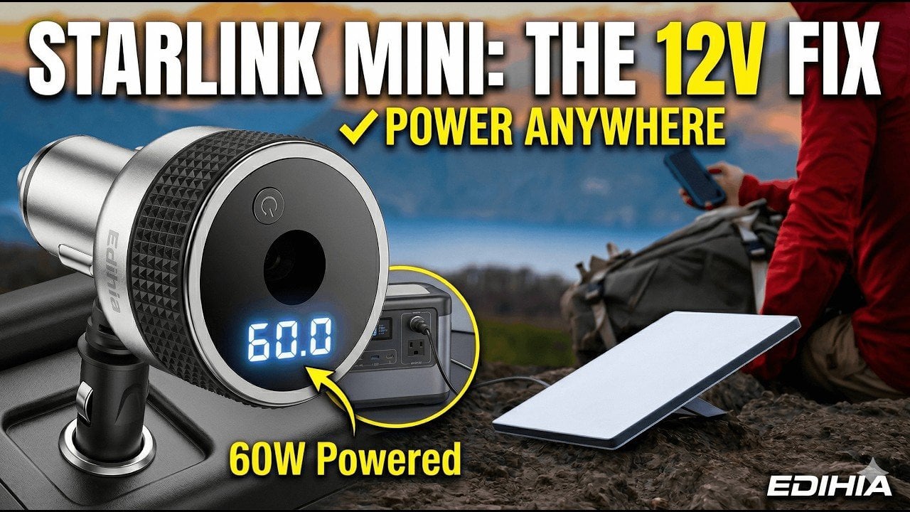 Starlink Mini setup in a Tesla Model Y