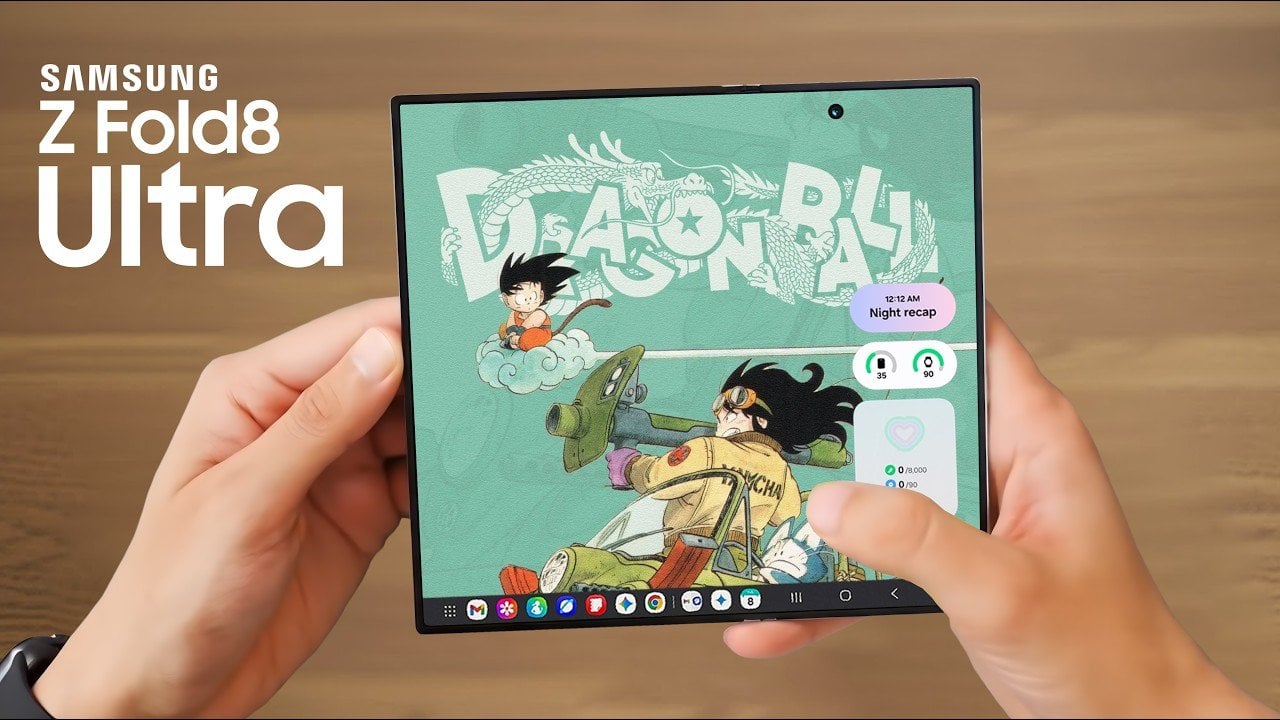 Samsung Galaxy Z Fold 8 Ultra showing the improved invisible display crease