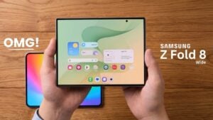 Samsung Galaxy Z Fold 8 Ultra and Wide smartphones side by side
