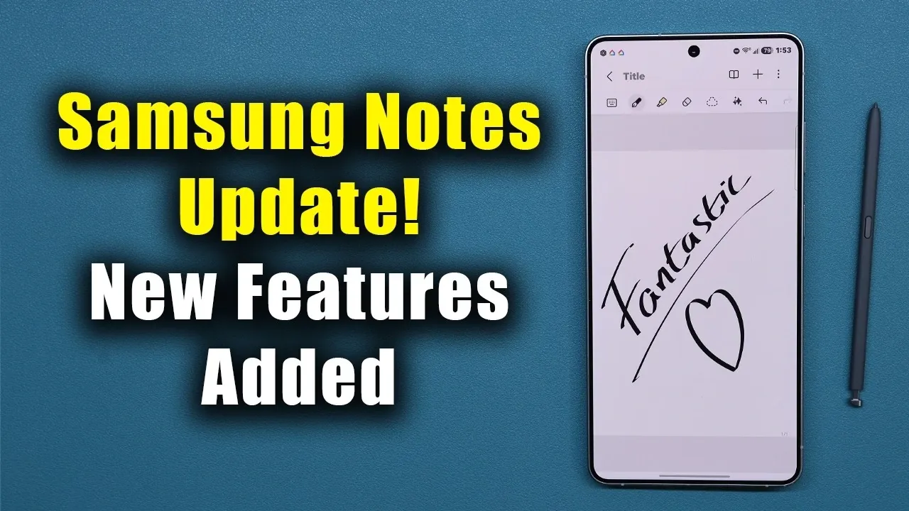 Samsung Notes app interface showing the new PDF import button