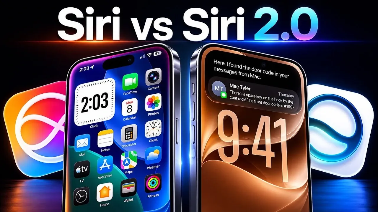 Siri camera mode identifying food and displaying nutritional information.