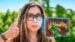Person wearing Meta Ray-Ban glasses outdoors