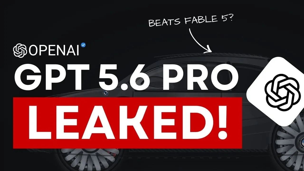 OpenAI logo displayed on a screen with GPT-5.6 Pro text