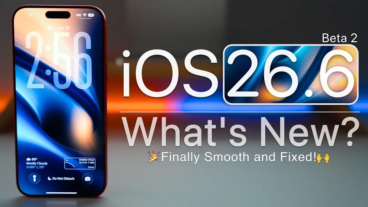 iPhone displaying battery life improvements in iOS 26.6