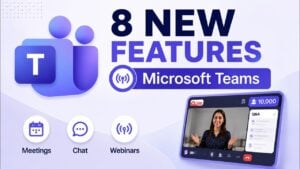 A person using the new flexible meeting pane sizing in Microsoft Teams.