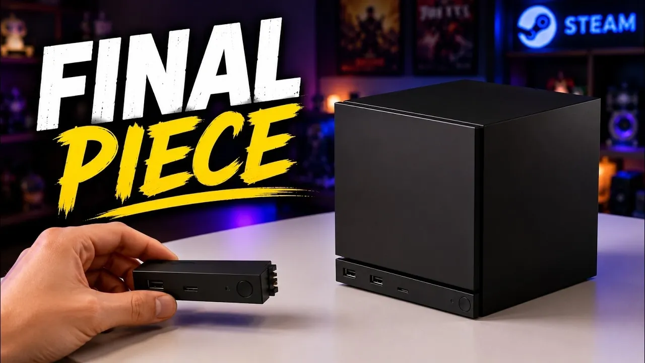 Close up of the hardware design for Valve's new Steam Machine