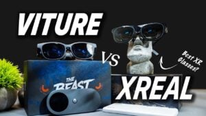 Viture Beast and Xreal 1 Pro XR glasses side by side