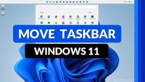 Windows 11 desktop showing the taskbar moved to the left side of the screen