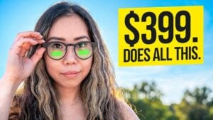 User wearing the lightweight XGIMI MemoMind One glasses