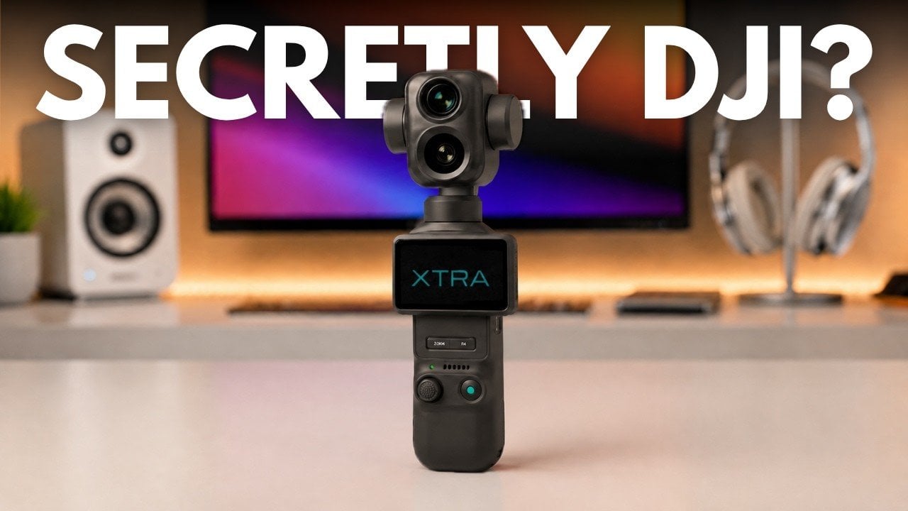 Front view of the XTRA Muse 2 Pro pocket camera with dual lenses.