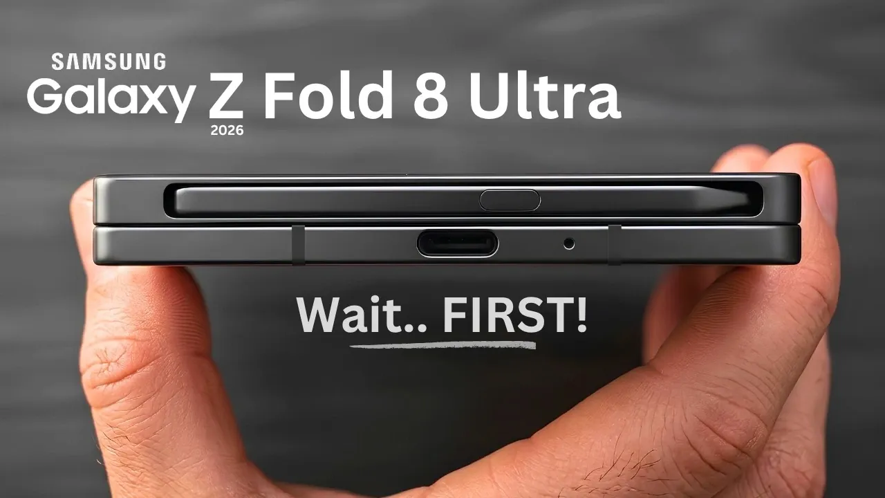 Samsung Galaxy Z Fold 8 Ultra featuring a triple camera setup