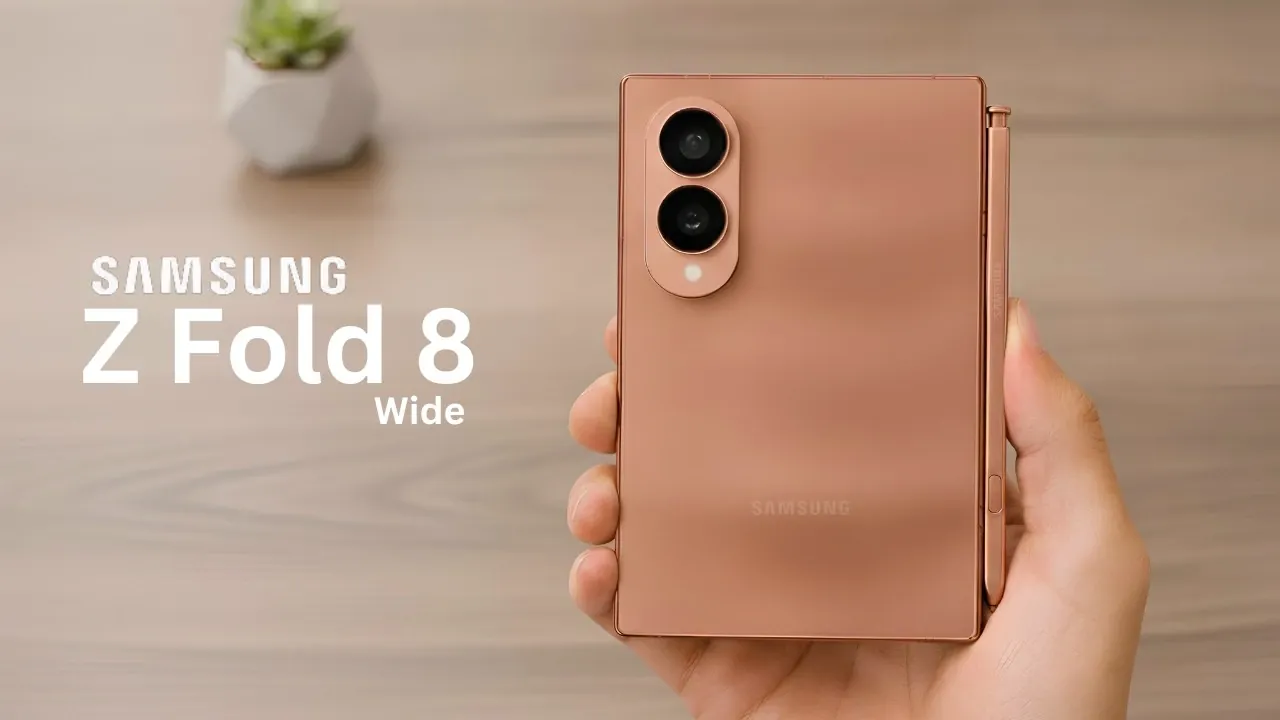 Front view of the Samsung Galaxy Z Fold 8 Wide display