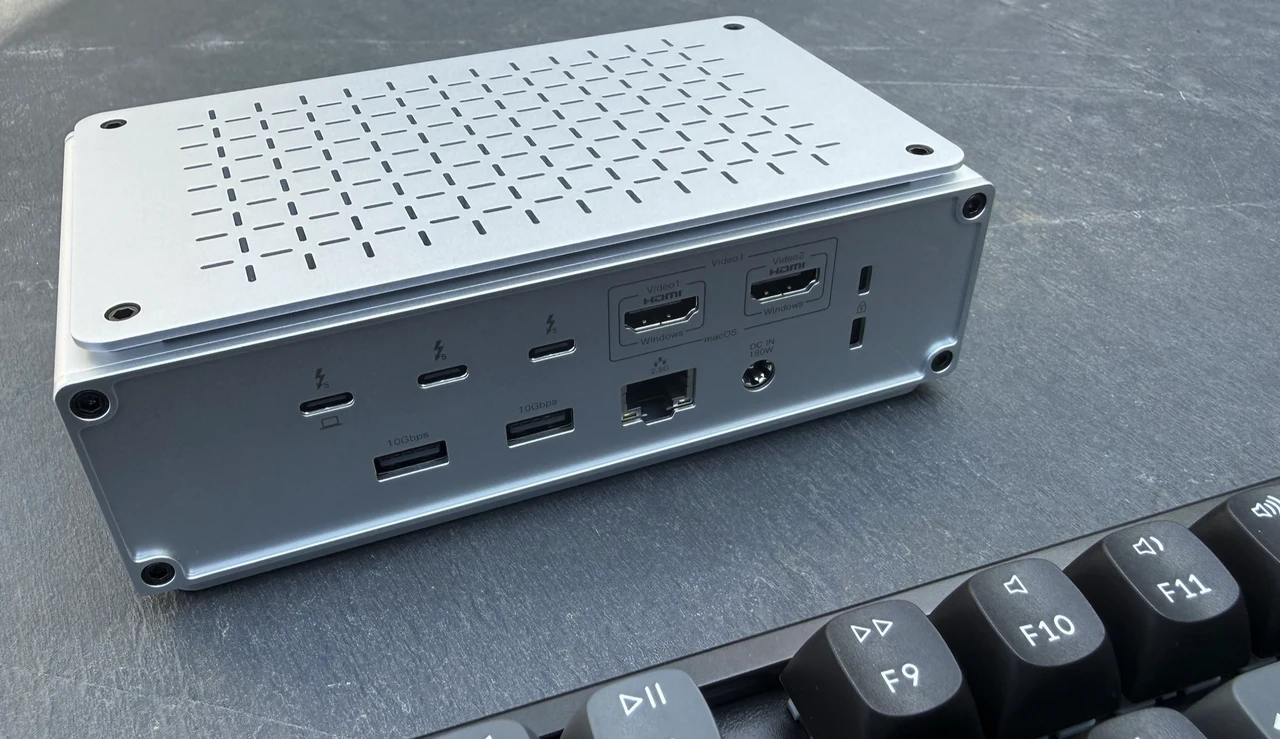 Keychron Thunderbolt 5 Dock on Desk