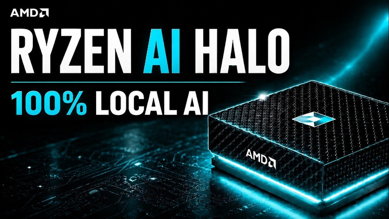 The AMD Ryzen AI Halo workstation exterior profile.