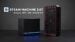 The AtomMan G7PT mini PC case showing its compact design and custom RGB lighting.