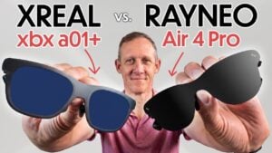 Side-by-side comparison of the XREAL A01 Plus and Rayneo Air 4 Pro.