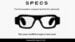 A person wearing the bulky new Snap Specs.