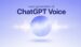 A smartphone screen displaying the new ChatGPT Voice interface with an active listening waveform.