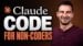 A beginner typing plain English instructions into the Claude Code interface.