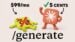 A custom Claude generate skill interface for creating AI content.