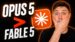 Side by side comparison of Claude Opus 5 and Fable 5 performance metrics