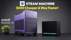 A custom-built Mini-ITX Steam Machine running Steam OS.